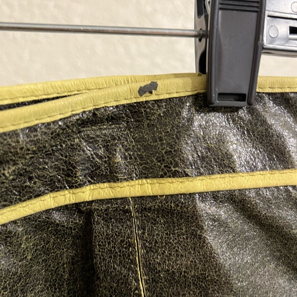 💯 Vintage NIAZ MILANO leather skirt 💚 SZ 6 EXCELLENT CONDITION - Picture 6 of 9